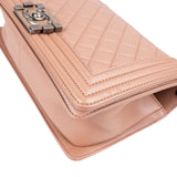 Chanel Quilted Lambskin Medium Boy Single Flap Crossbody Bag