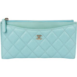 Chanel Quilted Caviar Leather Quilted Long Zipped Wallet
