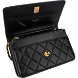 Chanel Quilted Lambskin Pearl Handle Wallet On Chain Crossbody Bag