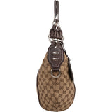 Gucci Monogram GG Canvas Hobo Knotted Handle Shoulder Bag