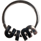 Miu Miu Silver Tone Emaille Keychain Key Holder Bag Charm - vintageandkickz