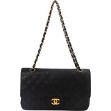 Chanel Quilted Lambskin 24K Gold Medium Double Flap Shoulder Bag