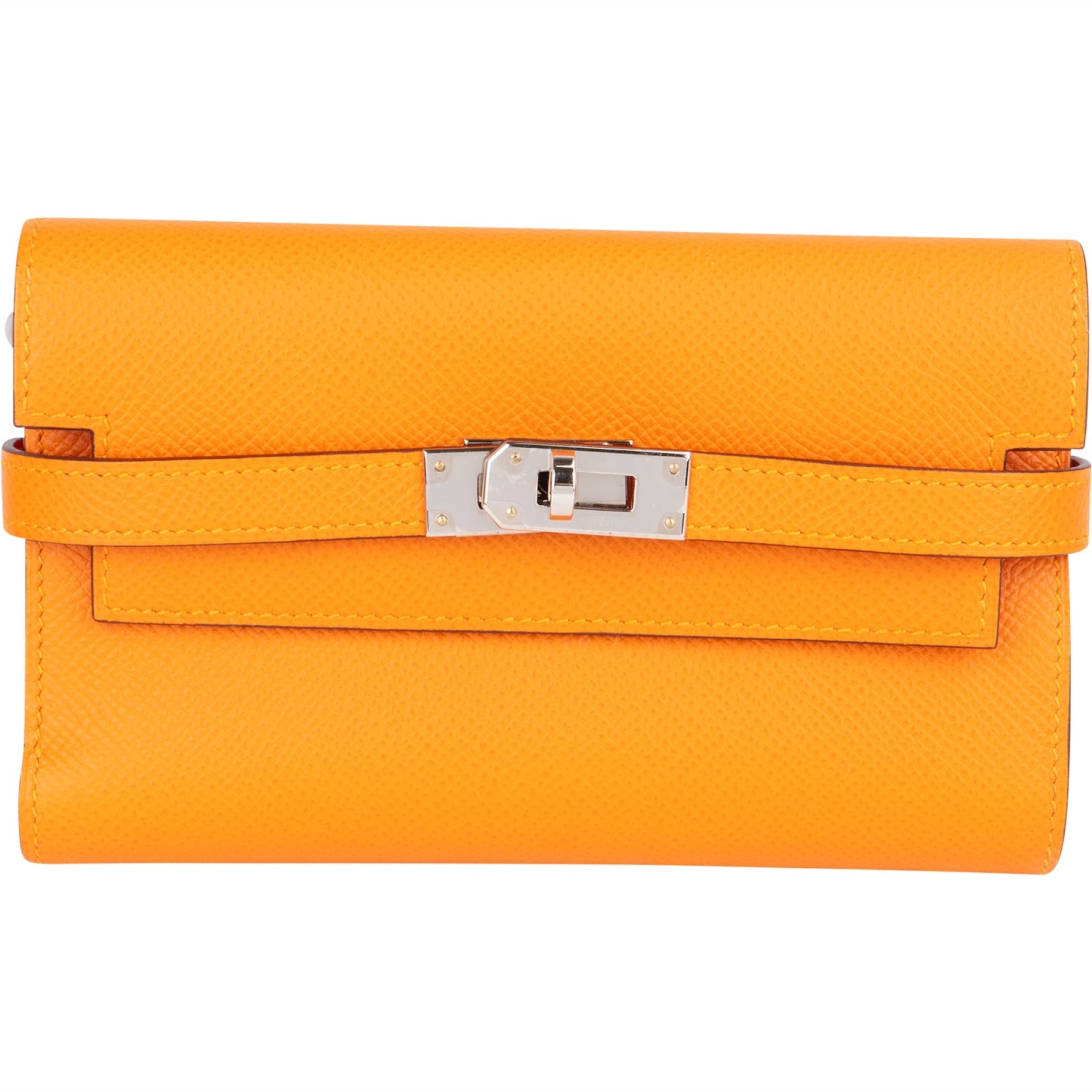 Hermès Epsom Leather Kelly Compact Wallet - vintageandkickz