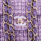 Chanel Quilted Sequin Tweed Medium Double Flap Shoulder Bag