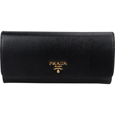 Prada Vitello Move Leather Continental Wallet