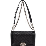 Chanel Quilted Lambskin Medium Boy Single Flap Crossbody Bag