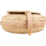 Chloé Raffia Marcie Saddle Crossbody Bag