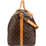 Louis Vuitton Monogram Canvas Keepall 60 Bandoulière Travel Bag