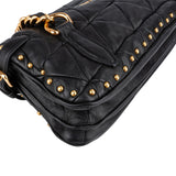 Miu Miu Quilted Leather Studded Turnlock Flap Shoulder Bag