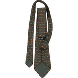 Hermès H Emblem Chain Pattern Silk Tie Krawatte