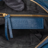 Balenciaga Blue Leather Classic Hip Crossbody Bag