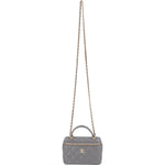 Chanel Quilted Lambskin Top Handle Vanity Case Crossbody Bag - vintageandkickz