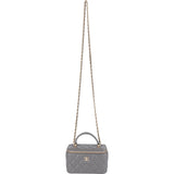 Chanel Quilted Lambskin Top Handle Vanity Case Crossbody Bag - vintageandkickz