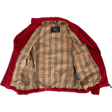 Burberry Red Cotton Harrington Men Jacket (L)