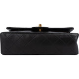 Chanel Quilted Lambskin 24K Gold Small Double Flap Shoulder Bag