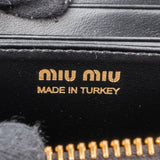 Miu Miu Matelassé Leather Biker Zip Around Coin Wallet