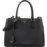 Prada Black Saffiano Leather Galleria Handbag