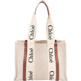 Chloé Canvas Medium Woody Tote Shoulder Bag