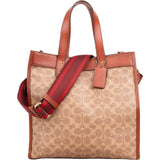 Coach Monogram Signature & Horse Carriage Canvas Field Tote Handbag