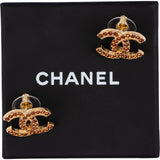 Chanel Gold Crystal-Embelished CC Stud 2025 Earrings