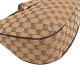 Gucci Monogram GG Canvas Web Hobo Shoulder Bag