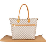 Louis Vuitton Monogram Damier Azur Canvas Saleya GM Tote Shoulder Bag