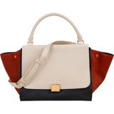 Céline Tricolor Suede Leather Trapeze Handbag