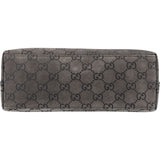 Gucci Monogram GG Suede Small Bamboo Handle Shoulder Bag