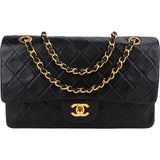 Chanel Quilted Lambskin 24K Gold Medium Double Flap Shoulder Bag