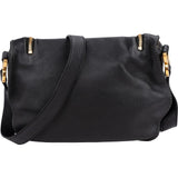 Chloé Black Leather Marcie Saddle Zip Crossbody Bag