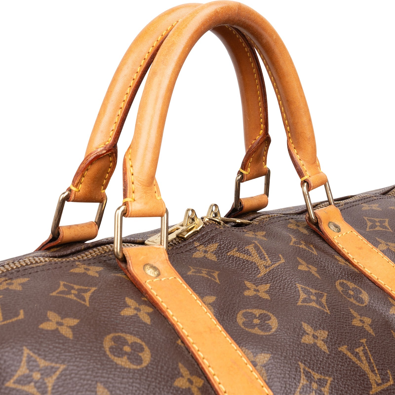 [🔄️B07 / F01] Louis Vuitton Monogram Canvas Keepall 55 Bandoulière Travel Bag - vintageandkickz