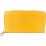 Louis Vuitton Yellow Calfskin Emblem Zippy Wallet