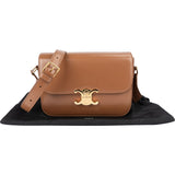 Celine Shiny Calfskin Leather Medium Triomphe Crossbody Bag