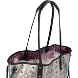 MCM Monogram Visetos Metallic Liz Reversible Shopper Shoulder Bag