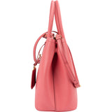 Prada Pink Saffiano Leather Double Handbag