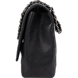Chanel Quilted Caviar Leather Maxi Single Flap Crossbody Bag