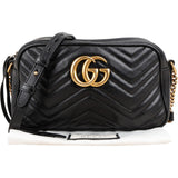 Gucci Chevron Matelassé Leather GG Marmont Medium Camera Crossbody Bag