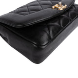 Chanel Quilted Lambskin Diana Single Flap Crossbody Bag