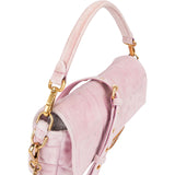 Fendi Monogram FF Embossed Suede Baguette Crossbody Handbag
