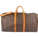 Louis Vuitton Monogram Canvas Keepall 60 Bandoulière Travel Bag