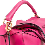 Loewe Pink Grained Calfskin Puzzle Crossbody Handbag
