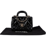Chanel Quilted Patent Calfskin Coco Handle Single Flap Crossbody Bag