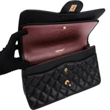 Chanel Quilted Caviar Leather Jumbo Double Flap Crossbody Bag