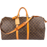 Louis Vuitton Monogram Canvas Keepall 55 Bandoulière Travel Bag
