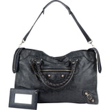 Balenciaga Dark Blue Leather City Handbag