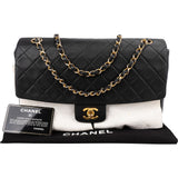 Chanel Quilted Lambskin 24K Gold Single Flap Crossbody Bag