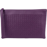 Bottega Veneta Purple Intrecciato Leather Clutch Bag