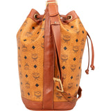 MCM Monogram Visetos Drawstring Bucket Crossbody Bag