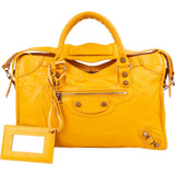 Balenciaga Yellow Leather Classic City Handbag