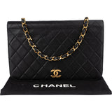 [🔄️B21 / F05] Chanel Quilted Lambskin Medium Single Flap Crossbody Bag - vintageandkickz